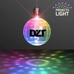 Acrylic Mini Disco Ball Necklace, Light Projecting