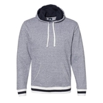 J. America Unisex Peppered Fleece Lapover Hooded Sweatshirt