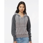 J. America Women's Zen Fleece Raglan Hooded Sweatshirt