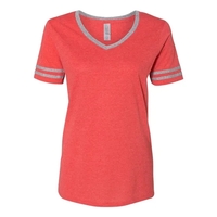 Triblend Women's V-Neck Varsity T-Shirt... from ASI 84358 S&S Activewear