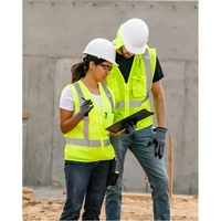 100% polyester mesh vest pockets. Blank product.... from ASI 84358 S&S...