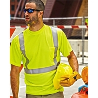 Micro fiber T-shirt with silver reflective tape. Blank product.... from ASI...