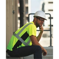 T-shirt in Lime with breathable taping. Blank product.... from ASI 84358 S&S...