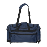 Large polyester duffel bag with two large zipper side pockets. Blank.... from...