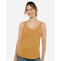 Women's poly-cotton blended tank top with scoop neckline, hemmed neck and......