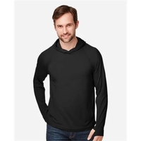 North End JAQ Stretch Performance Hooded Long Sleeve T-Shirt... from ASI...