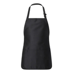 Q-Tees Full-Length Apron with Pouch Pocket