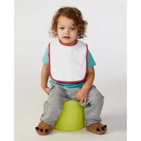 Infant snap bib with contrast-color binding. Blank product.... from ASI 84358...