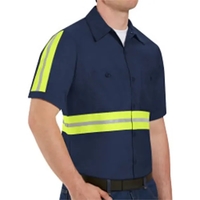 Enhanced Visibility Industrial Work Shirt... from ASI 84358 S&S Activewear