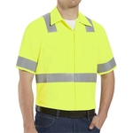 Red Kap Men's Tall High Visibility Safety Short Sleeve Wo...