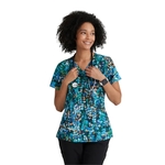 Barco One - Women's Four-Pocket V-Neck Thrive Print Scrub...