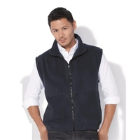 8.5 oz. 100% polyester, full zip fleece vest. Blank product.... from ASI...