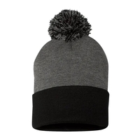 Knit cap with pom-pom on top, blank.... from ASI 84358 S&S Activewear