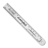 6.75" x 0.75" Stainless Steel Ruler w/ mm over 32nds & 16ths