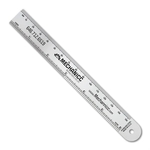 6.75" x 0.75" Stainless Steel Ruler w/ mm over 32nds & 16ths