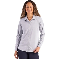 Cutter & Buck Skyline Eco Pinstripe Womens Long Sleeve Dr...... from ASI...