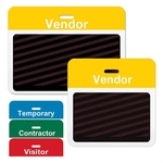 2-Part Expiring Badge Clip-On BACK PART, Vendor, Yellow