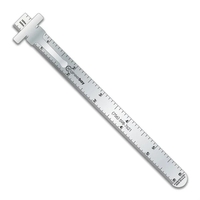 .020 stainless steel pocket ruler w/ clip measuring 10ths over 50ths.... from...