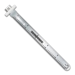 Stainless Steel 6" Pocket Ruler w/ 32nds & 16ths over 64ths