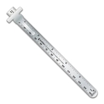 Stainless Steel 6" Pocket Ruler w/ 32nds & 16ths over MM