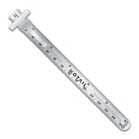 Stainless Steel 6" Pocket Ruler w/ 32nds over MM