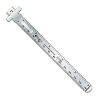 .020 stainless steel pocket ruler w/ clip measuring 16ths over MMs.... from...