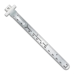 Stainless Steel 6" Pocket Ruler w/ 16ths over MM