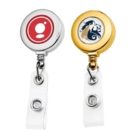 Round retractable badge reel in with belt clip back... from ASI 49470 DEVARA