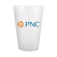 10 oz, frosted plastic cups; BPA free and American-made.... from ASI 91880...