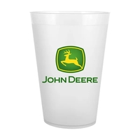 12 oz, frosted plastic cups; BPA free and American-made.... from ASI 91880...