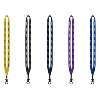 1/2" x 16" economy polyester lanyard with metal crimp and O-ring.... from ASI...