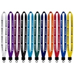 3/4" Smooth Nylon Lanyard with Plastic Clamshell & O-Ring