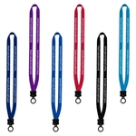 1/2" Smooth Nylon Lanyard with Plastic Clamshell & O-Ring