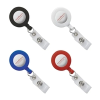 Retractable badge reel with 30" cord, vinyl snap, belt clip and... from ASI...