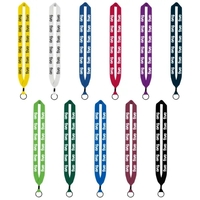1" Cotton Lanyard w/ Metal Crimp & Split-Ring