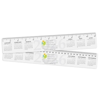 12" heavy laminate clear ruler with year-at-a-glance calendar imprint.......