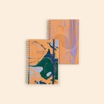 Journal - Marbled + Debossed Leather Cover - Size W
