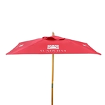 8' Square Wood Market Umbrella Kit (4 Imprints)
