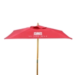 8' Square Wood Market Umbrella Kit (2 Imprints)