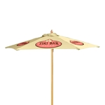 7' Wood Market Umbrella Kit (6 Imprints)