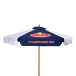 7' Wood Market Umbrella Kit With Valance (2 Imprints)