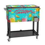Rolling Cooler Vending Cart, Wrap Graphic & Lid Decals