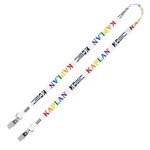 5/8" Dual Attachment Soft & Smooth Sublimation Lanyard
