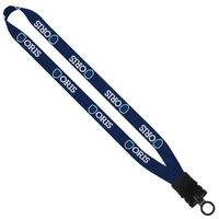 3/4" x 16" waffle-weave, dye-sublimated lanyard with snap-buckle release and...