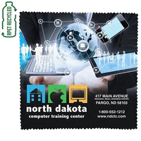 10" x 10"Recycled RPET Full Color Import Air Ship Microfiber