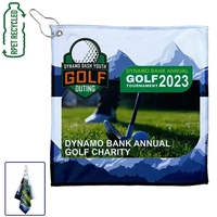 12" x 12" microfiber golf towel with metal grommet and clip... from ASI 62660...