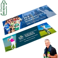 Full Color Sublimation Recycled RPET Cooling Towel - 12" W x