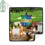 12" x 12" TEE OFF Recycled RPET Suede Full Color Golf Towel