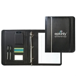 Leatherette Zippered Binder Padfolio
