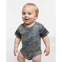 Football jersey bodysuit with 3-snap closure and EasyTear™ label.... from ASI...